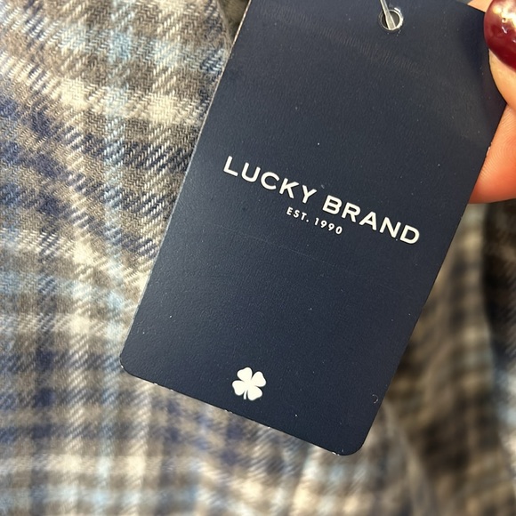 NWT Lucky Brand Plaid Dobby Western Long Sleeve Shirt - Picture 5 of 10